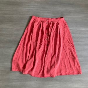 Button Down Skirt w/ Pockets